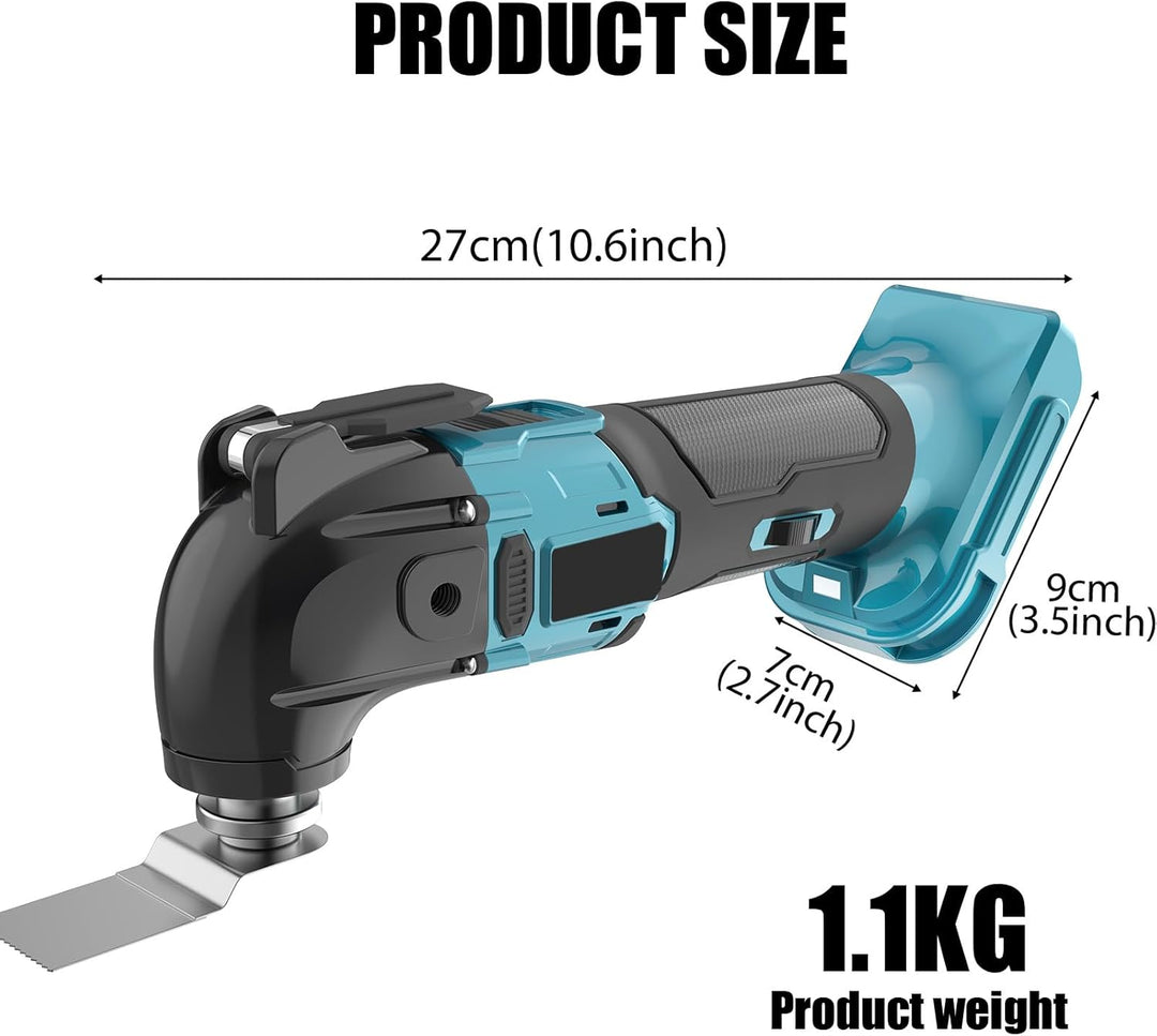 18V Akku Multifunktionswerkzeug mit 3.0ah Akku*2 Ladegerät,22pcs Zubehör, 6 Geschwindigkeitsmodi（von