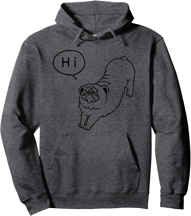 Greeting Stretch English Bulldog Pullover Hoodie