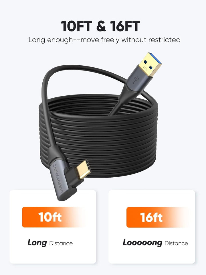 Kompatibel mit Quest 2 Link Kabel 3M, CableCreation USB C Kabel Schnellladung 60 W, 5Gbps PC Datenüb