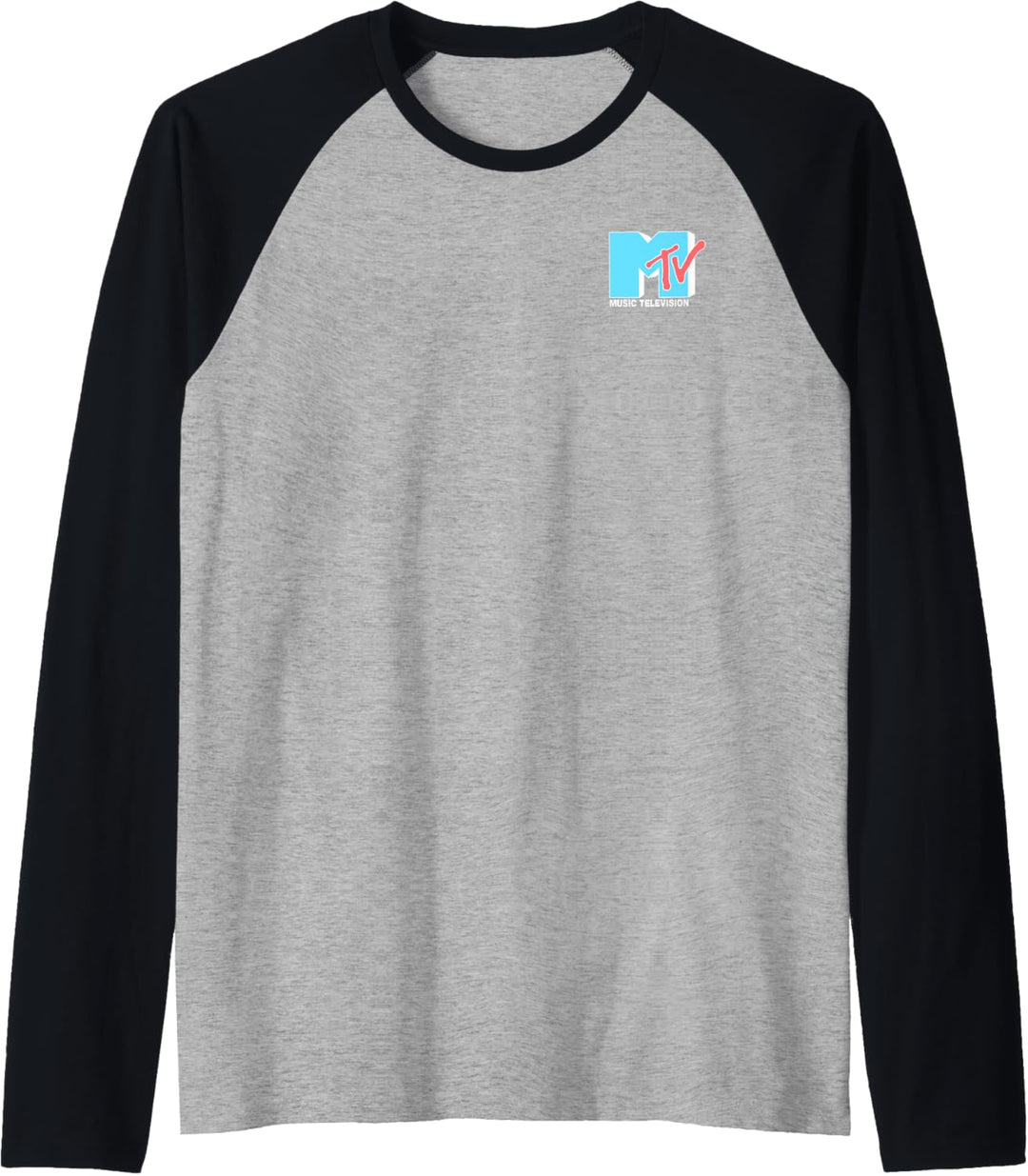 MTV Tiny Logo Solid Light Blue Raglan