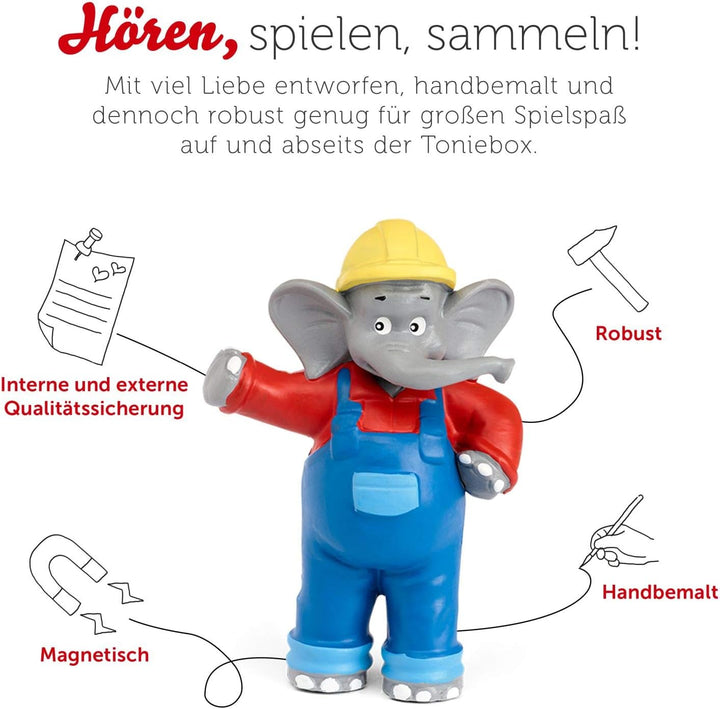 tonies Hörfiguren für Toniebox, Benjamin Blümchen – Benjamin als Baggerfahrer, Hörspiel für Kinder a