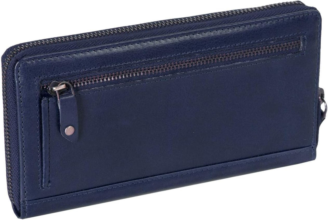 The Chesterfield Brand Leder Portemonnaie Navy Bridget RFID Safe