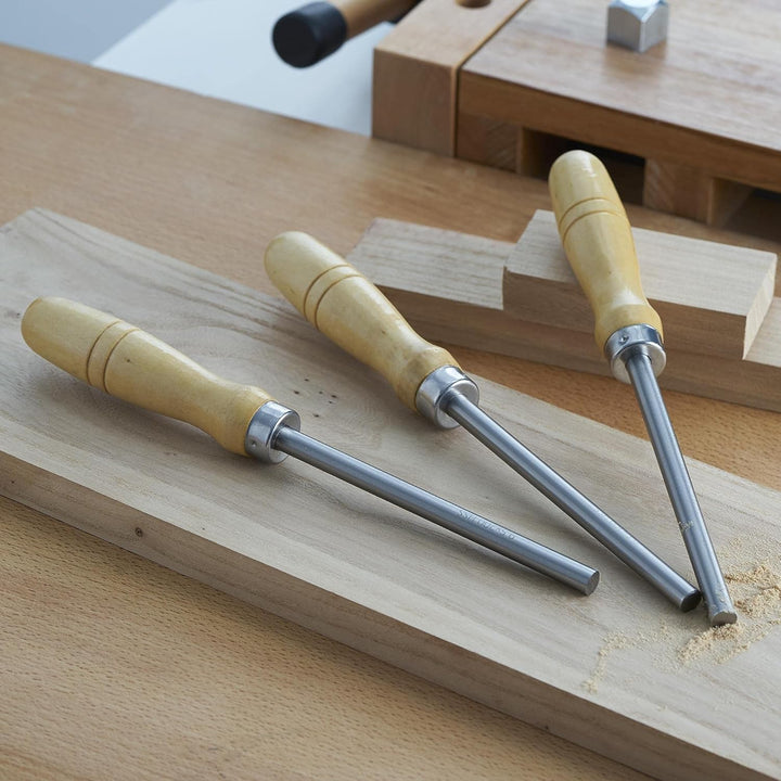 Schabhobel-Set (1 Politur+2 rechteckig+1 gebogen+1 Schwanenhals) 1 Brenner + 2 Rechteck + 1 gebogen