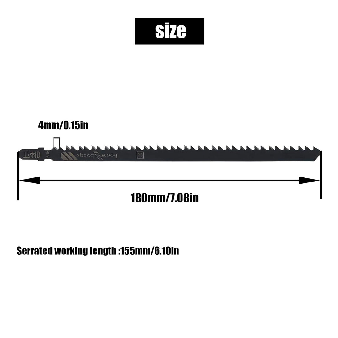 OTOTEC Stichsägeblätter T744D, Hartstahl, 6 TPI 150 mm Arbeitslänge, gerade, schnelles Schneiden, T-
