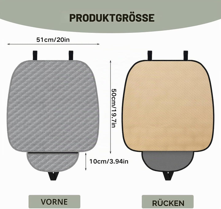 2 Stück Auto Sitzkissen Vordersitze,Sitzauflagen Vordersitze 60×49 cm,rutschfest Atmungsaktiv Autosi