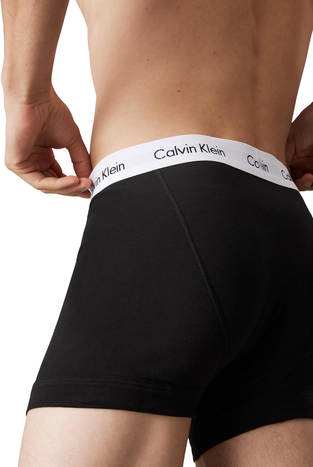 Calvin Klein Herren 3er Pack Boxershorts Trunks Baumwolle mit Stretch, Schwarz (Black), XS
