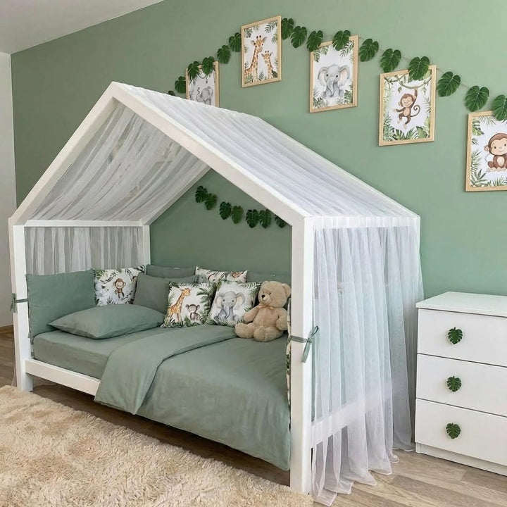 Baby Fancyroom Hausbett Himmel aus Tüll, Handgefertigt, Gekräuselt, Baldachin, Betthimmel für Kinder