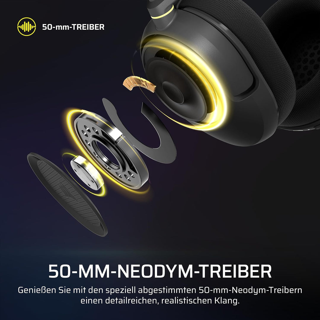 Corsair HS35 v3 Kabelloses Gaming-Headset mit Mikrofon – Schwarz | 2,4 GHz &amp; Bluetooth (PC, PS5, PS4