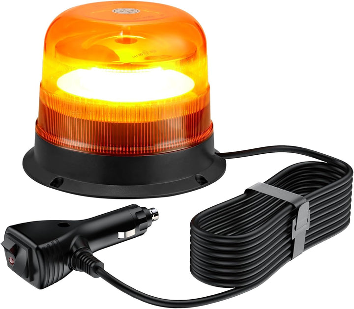 PROZOR 24LEDs Notfall Warnblinklicht mit E-Mak, 7 Blitzmodus 24W 12V/24V Rundumleuchte Wasserdicht W