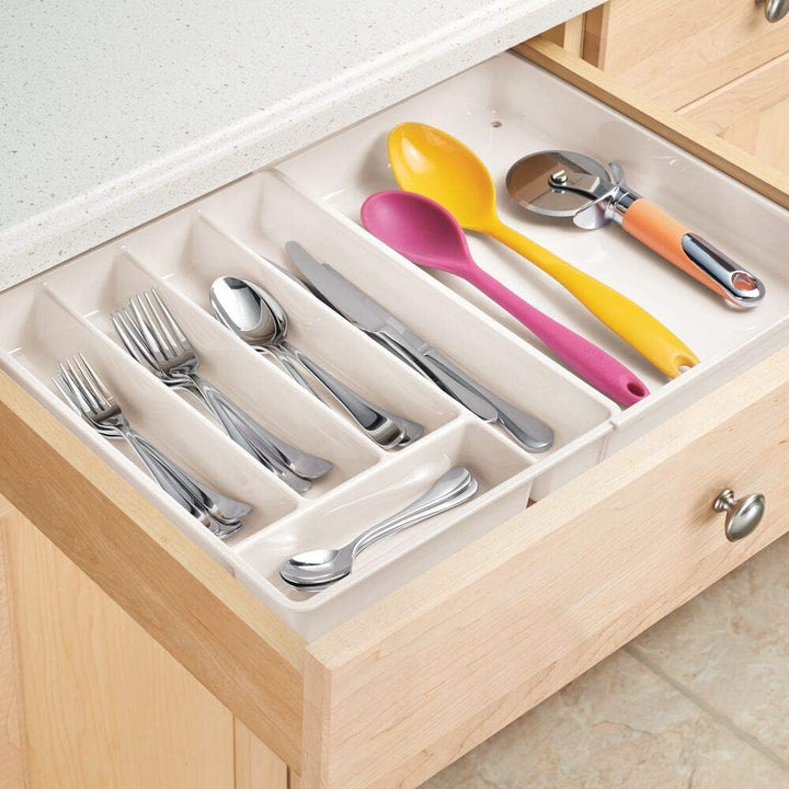 mDesign ausziehbarer Besteckkasten für Schublade und Küchenschrank – Küchen Organizer mit sechs Fäch