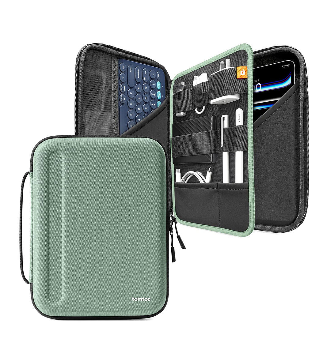 tomtoc Portfolio Tablet Tasche für 10,9" iPad 10 2022, 10,2" iPad 9 2021, 11 Zoll iPad Pro M2&M1 4/3