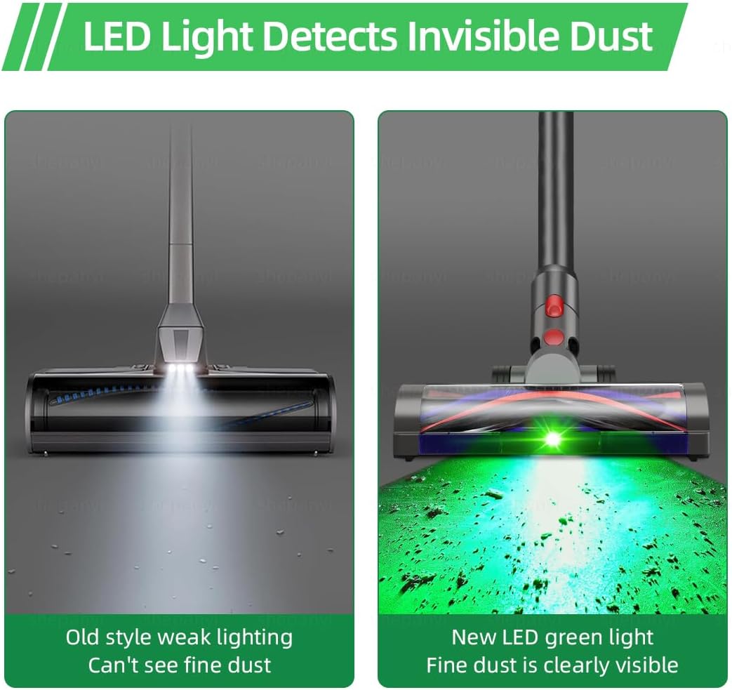 LED-Bodendüsen-Ersatzteil Zubehör Kompatibel Mit Dyson V7,V8,V10,V11,V15,Staubsauger Bürste für Verh