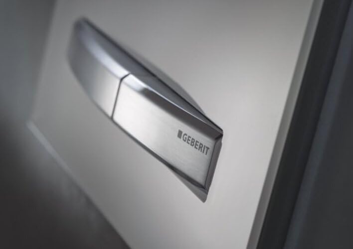 Geberit Betätigungsplatte Sigma 50 (für 2-Mengen Spülungen, Betätigung von vorne, Farbe chrom gebürs