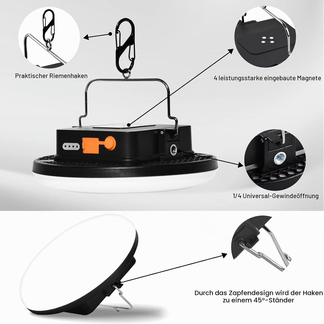 LED Camping Laterne mit 16500mAh 60W(Fernbedienung), 60W(Fernbedienung)