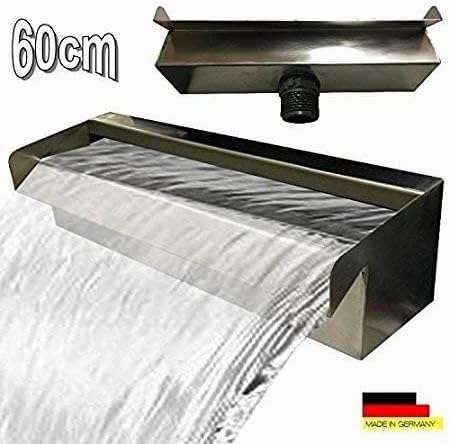Kaminbau Mierzwa Edelstahl V2A Wasserfall Wasserspiel Kaskade - Made in Germany - 60 cm