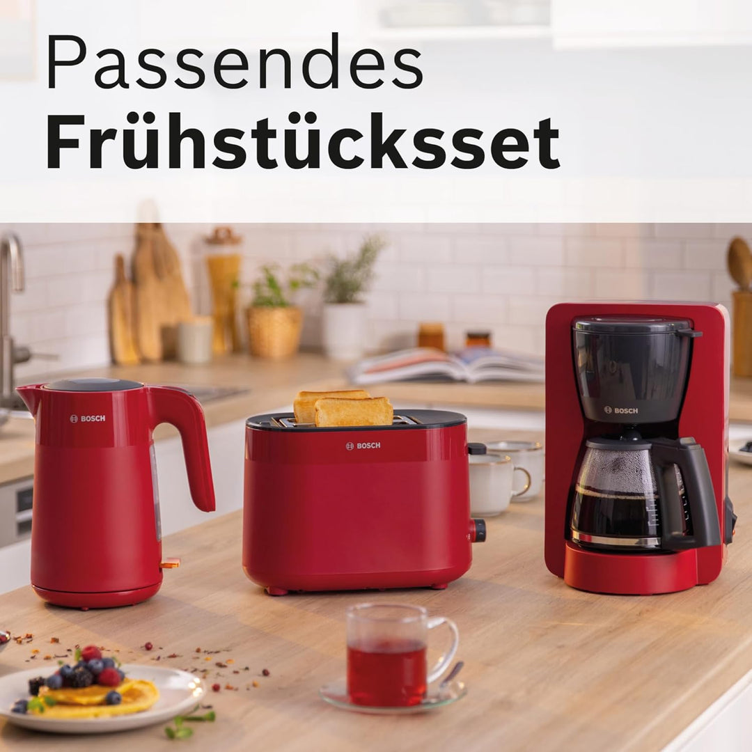 Bosch kabelloser Wasserkocher MyMoment TWK2M164, Abschaltautomatik, Überhitzungsschutz, Tassenanzeig