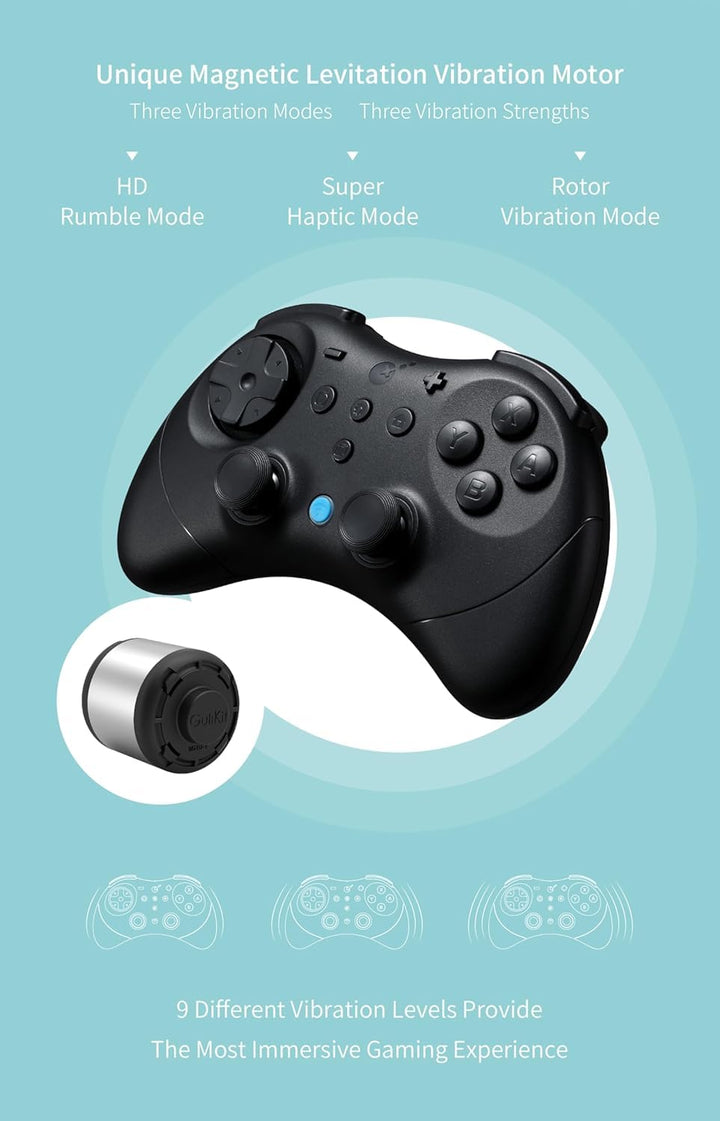 GuliKit Elves 2 Pro Wireless Controller für Switch,Switch 2,Windows,iOS,Android, with Hall Effect Jo