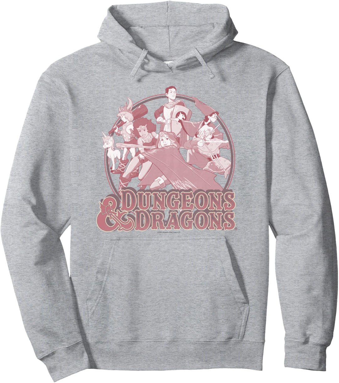 Dungeons &amp; Dragons Pink Group Shot Badge Pullover Hoodie