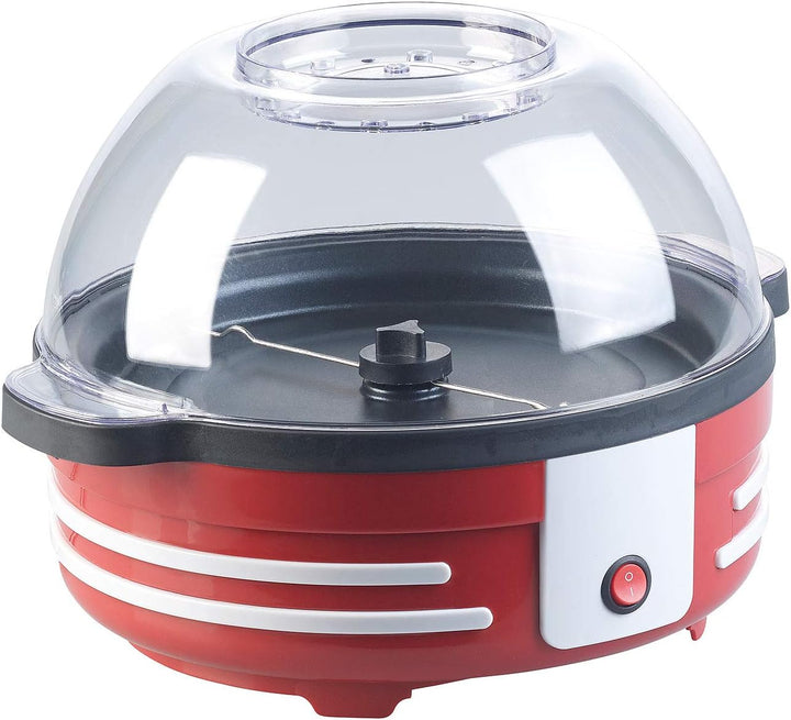 Rosenstein & Söhne Popcorn Topf: Retro-Popcorn-Maschine mit Rührwerk und Antihaftbeschichtung, 850 W