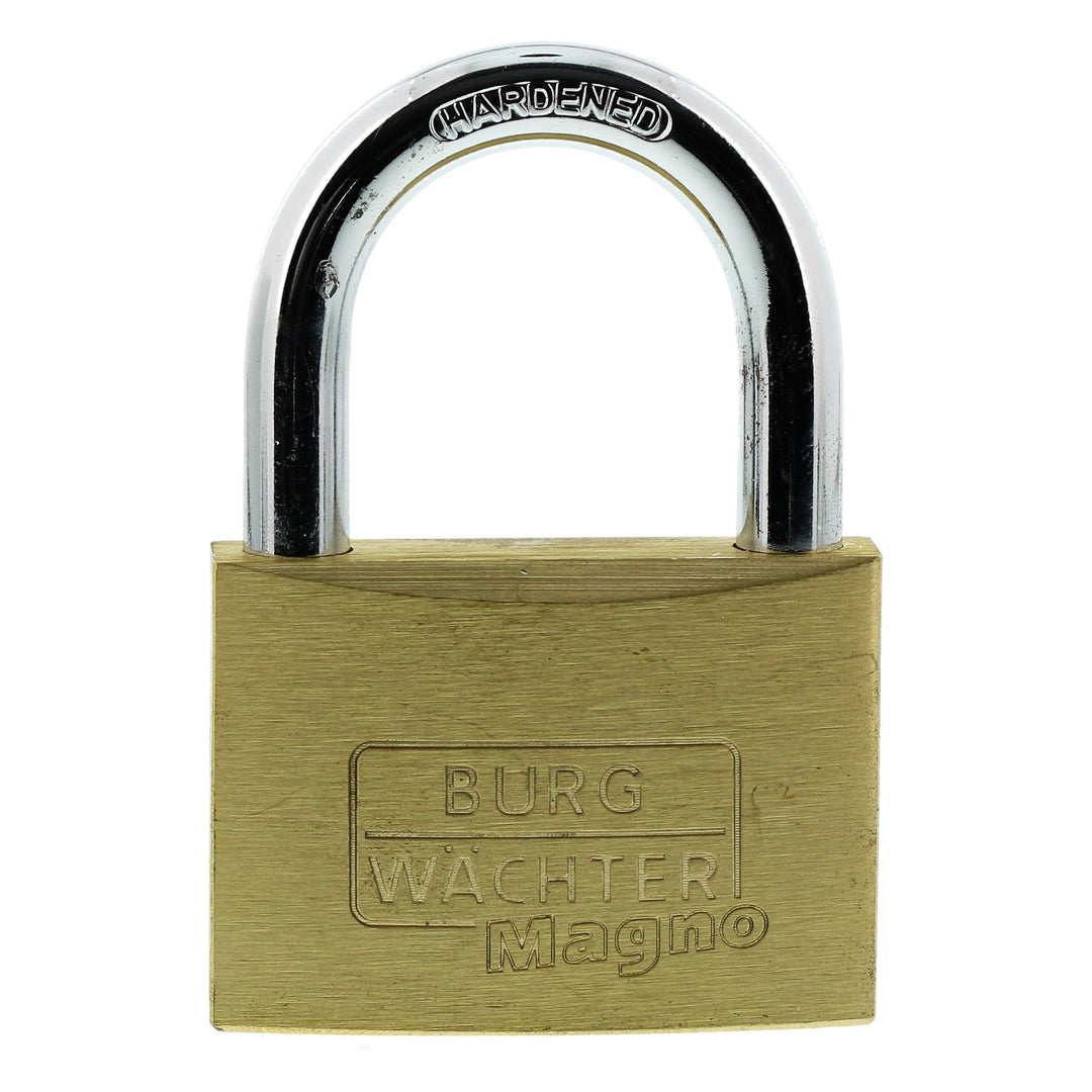 Burg Wächter Vorhangschloss Magno 400 E, 60 mm SB, 1 Stück,400 E 60/2 SB, 6271, Messingfarbend, Büge