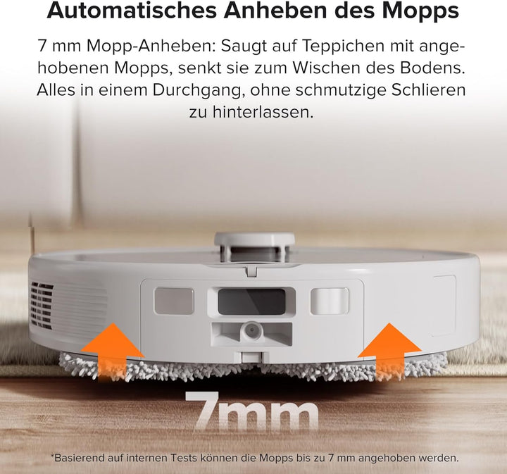 roborock Q Revo saugroboter mit wischfunktion,Extreme Saugkraft von 5500 Pa*,3D-Kartierung,Kartierun