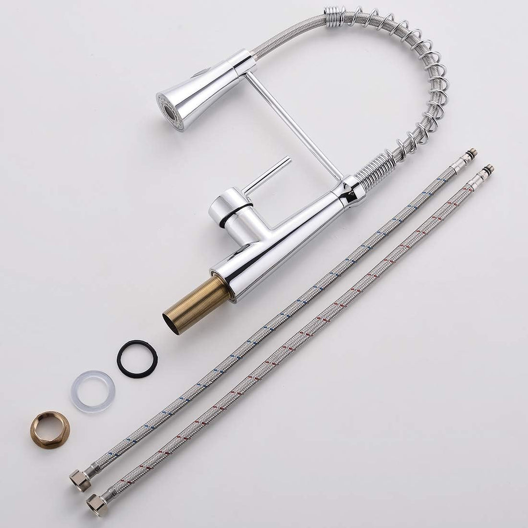 TIMACO Wasserhahn Küche Chrom 360° Drehbar Küchenarmatur mit Brause Mischbatterie Küche Armatur Küch