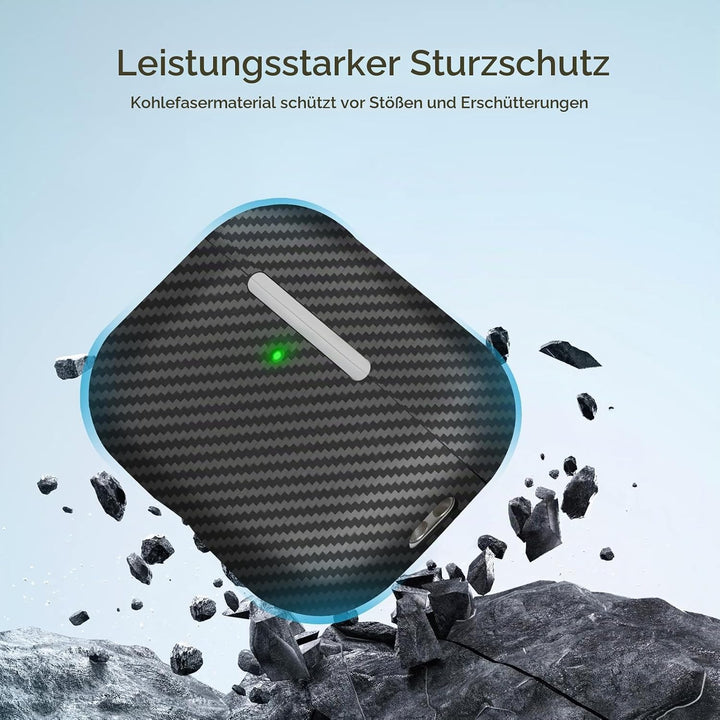 memumi Carbon Hülle für AirPods Pro 3, 0.5 mm Superdünne, Hülle aus echter Carbon für AirPods Pro 3
