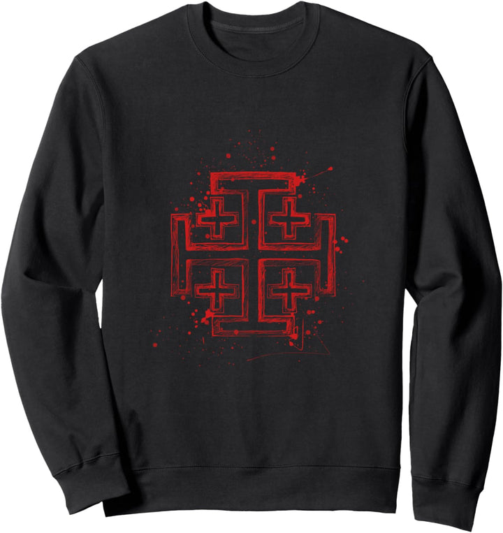 Tempelritter Kreuzfahrer Kreuz Sweatshirt