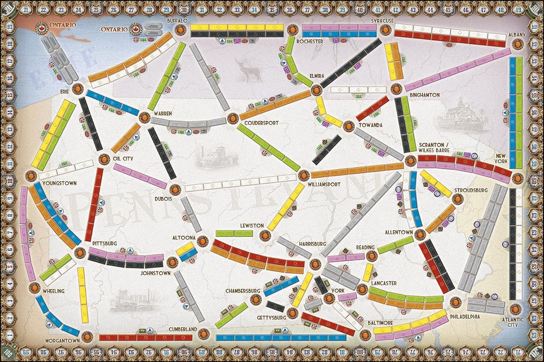 Days of Wonder | Zug um Zug – UK + Pennsylvania | Map-Erweiterung | Familienspiel | Brettspiel | 2-5