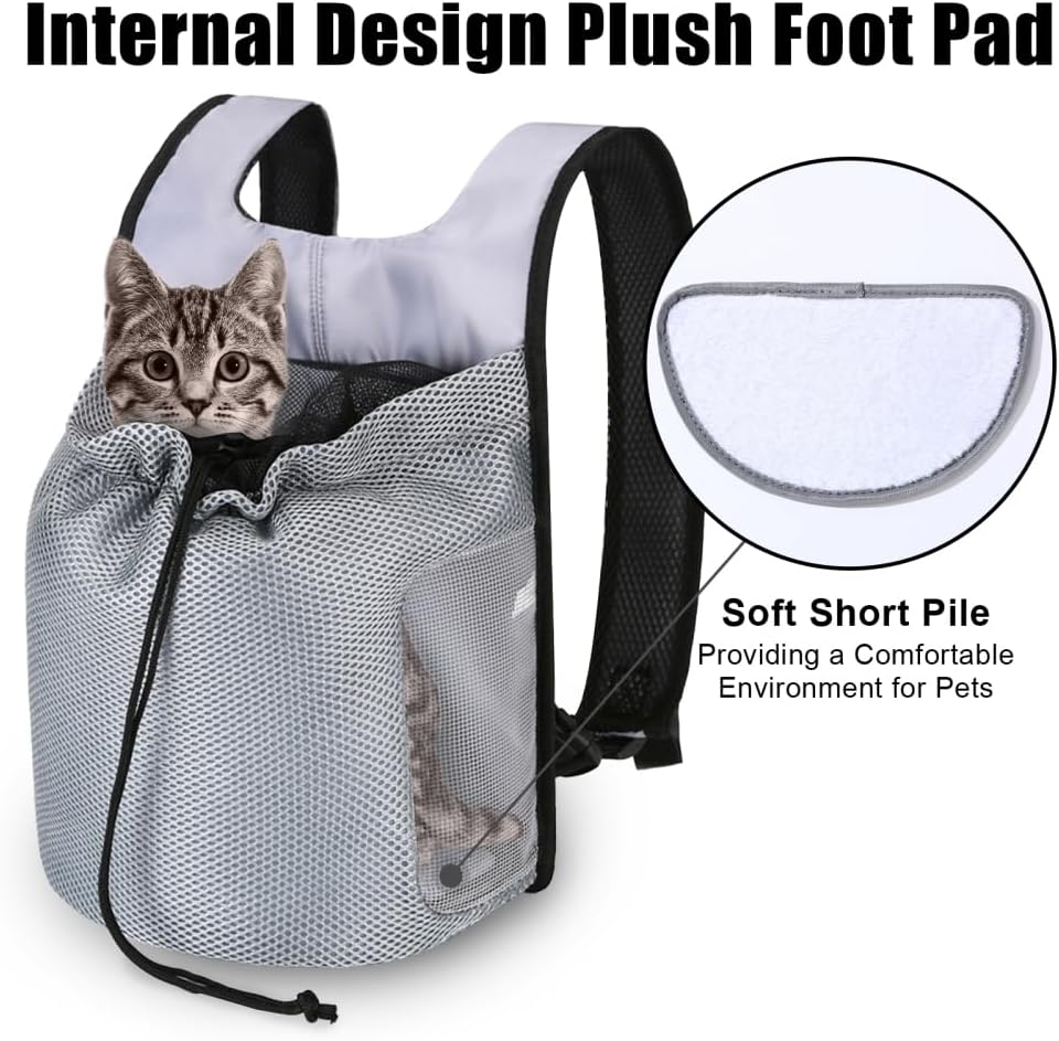 Hunde Fronttrage Rucksack, Atmungsaktiver Haustier Reisetasche, Belüftete Mesh Welpentasche mit Vers