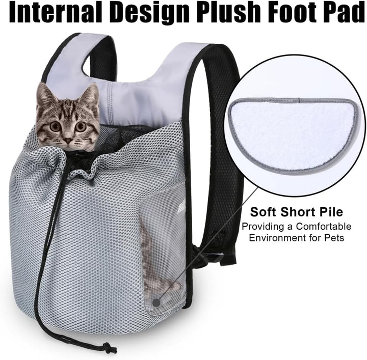 Hunde Fronttrage Rucksack, Atmungsaktiver Haustier Reisetasche, Belüftete Mesh Welpentasche mit Vers