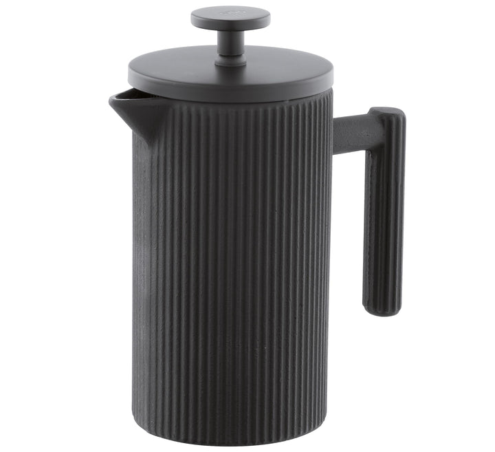 Cilio Kaffeebereiter MATERA 3 Tassen Schwarz, 350 ml Gusseisen-Kaffeekanne innen emailliert, 15,5 cm