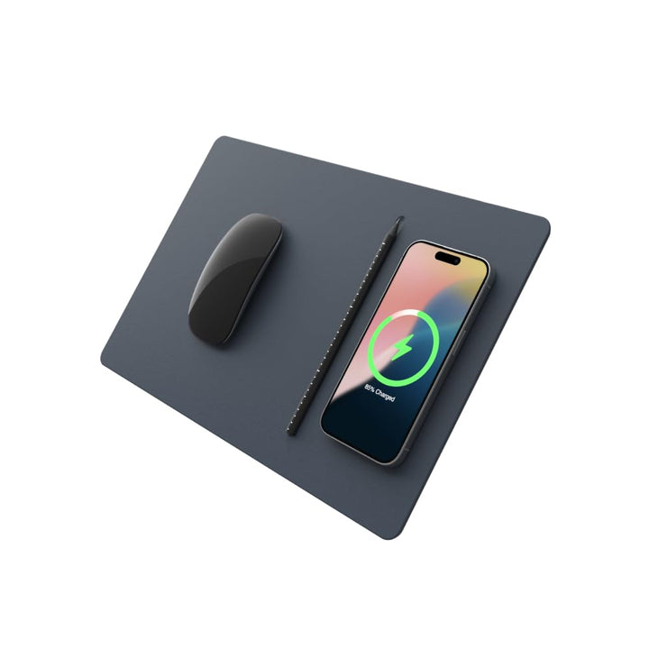 POUT HANDS3 PRO - Mouse pad with high-Speed Wireless Charging Dark Blue Multicolor, Multicolor