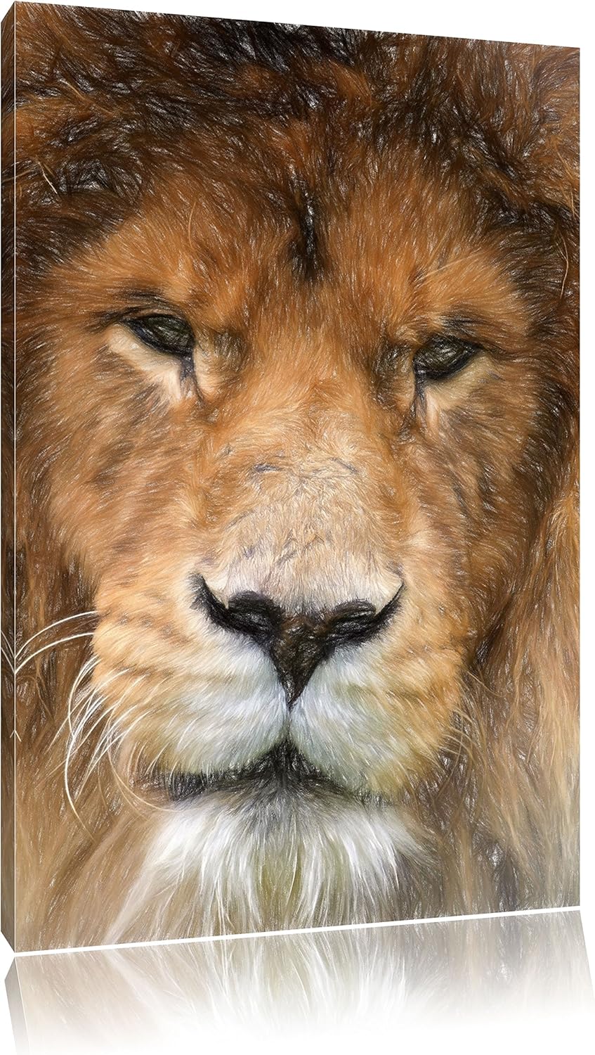 Pixxprint Kampfvernarbten als Leinwandbild | Grösse: 100x70 | Wandbild| Kunstdruck | fertig bespannt