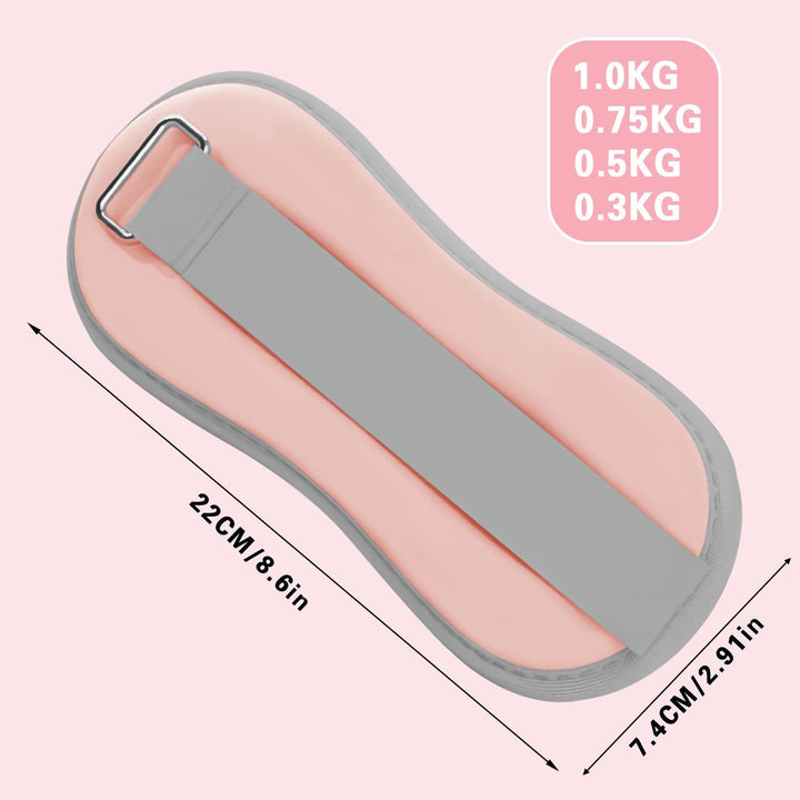 Gewichtsmanschetten Fuss 2 Stück, Gewichte für Beine und Arme für Anfänger und Kinder, Ankle Weights