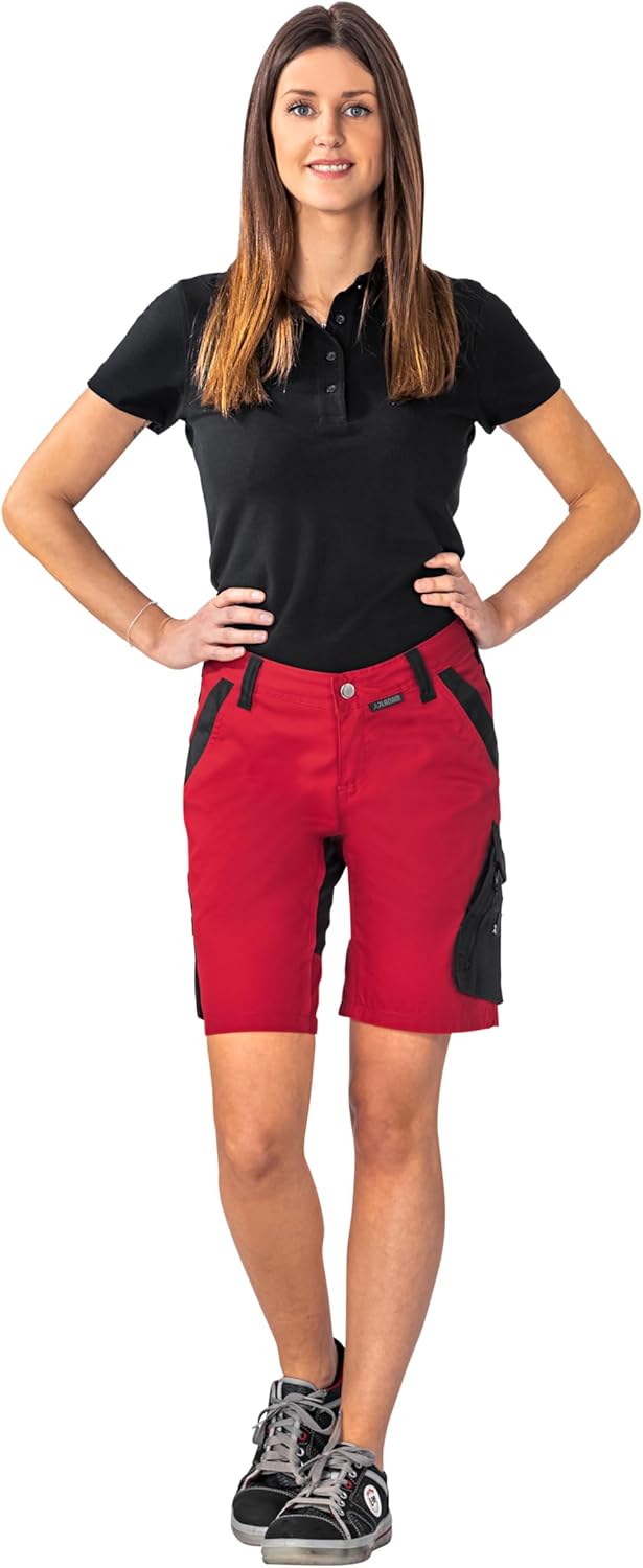 Planam Damen Norit Damen Bundhose Cargo (1er Pack) 46 Rot/Schwarz, 46 Rot/Schwarz