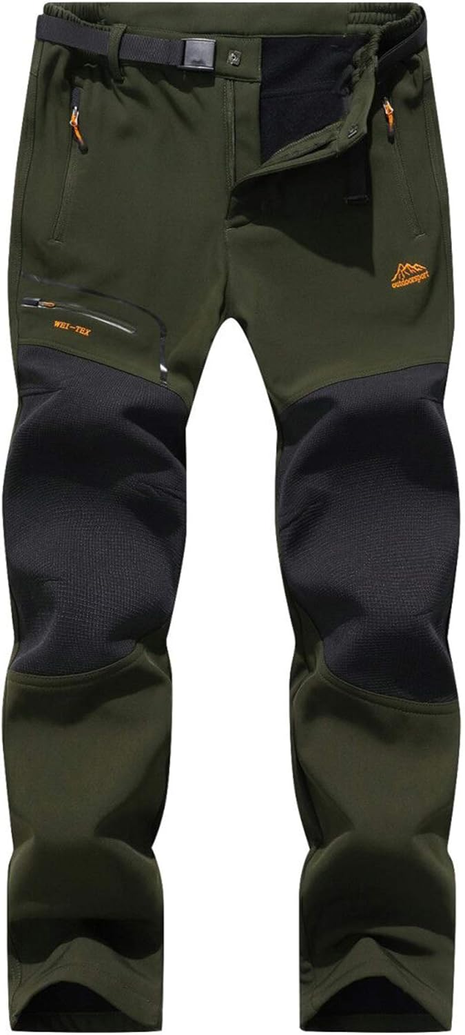 BenBoy Herren Wanderhose Wasserdicht Softshellhose Outdoorhose Winddicht Warm Gefüttert Skihose Snow