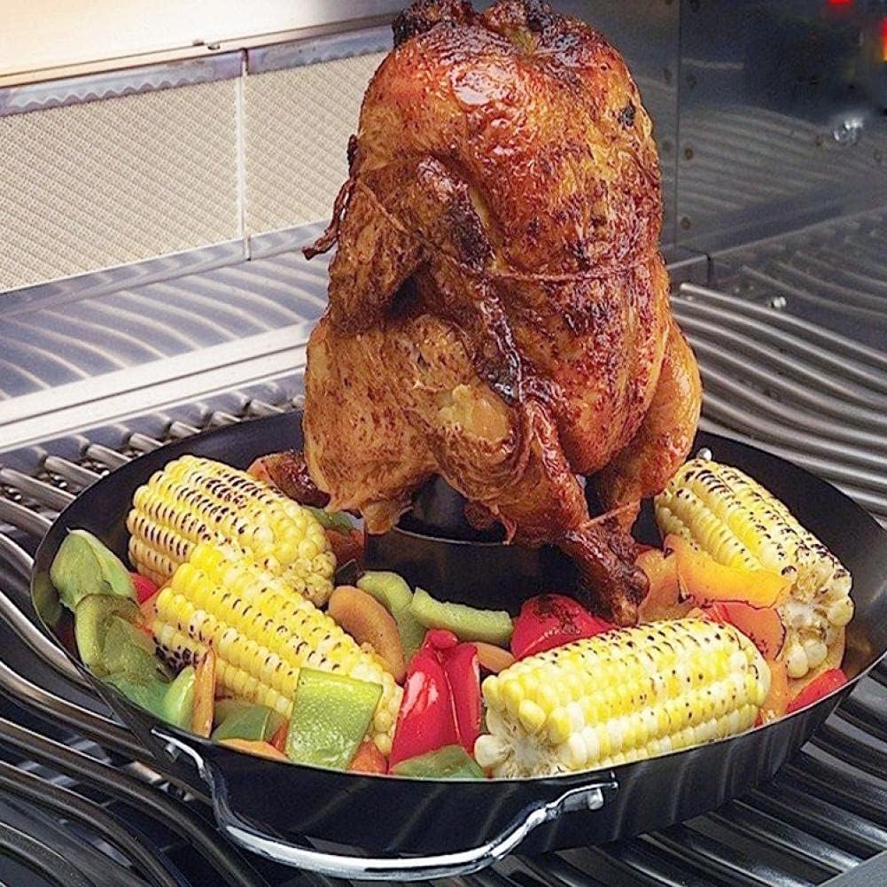 Edelstahl-Bier-dose Hühnerhalter BBQ Roaster Cooker Stand - Vertikal Grill Zubehör - Grill Rauch-Rac