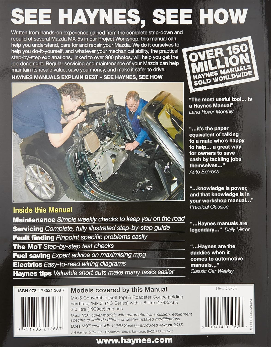 Mazda MX-5 (Oct 05 - July 15) 55 to 15 Haynes Repair Manual