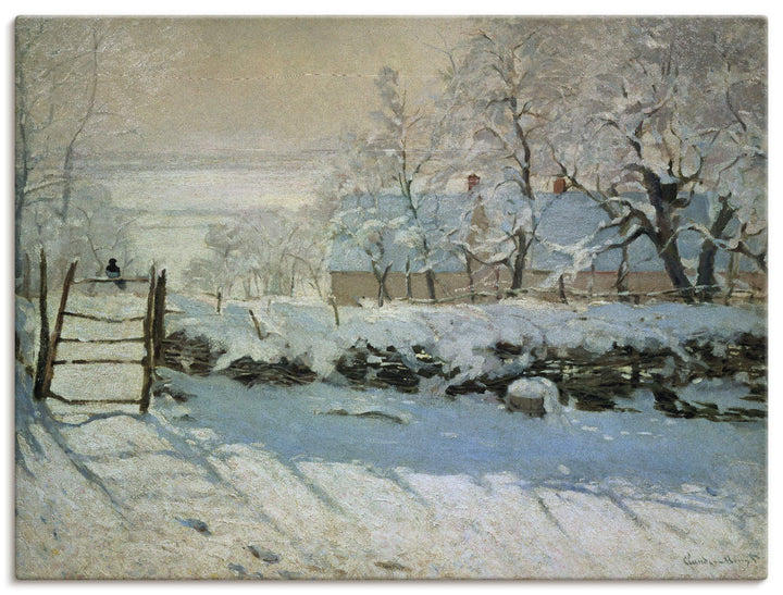 ARTland Leinwandbild Wandbild Bild auf Leinwand 60x45 cm Wanddeko Landschaften Wintergarten Bäume Sc