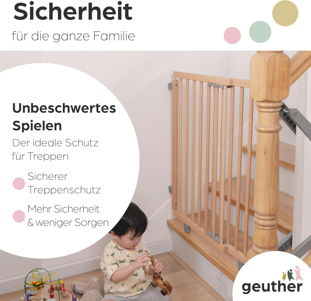 Geuther Treppenschutzgitter Plus - Absperrgitter zur Verhinderung von Stürzen von der Treppe -Verste