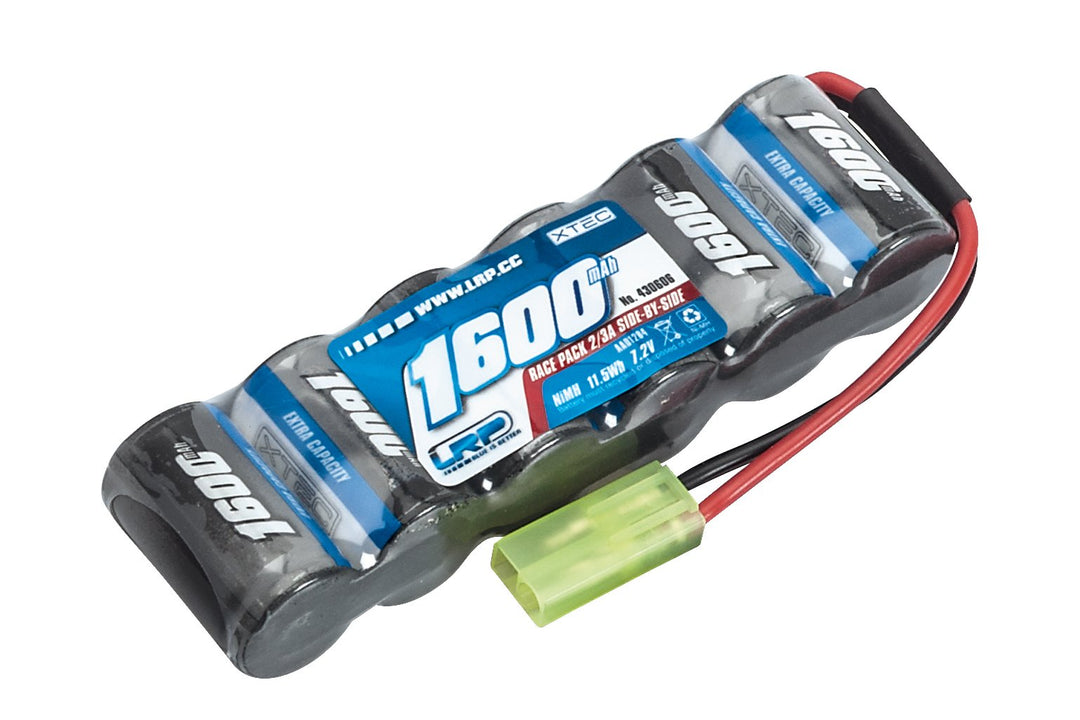 LRP Electronic 430606 - XTEC Race Pack Side-by-Side 2/3A NiMH, Mini-Tamiya, 7.2 V, 1600 mah