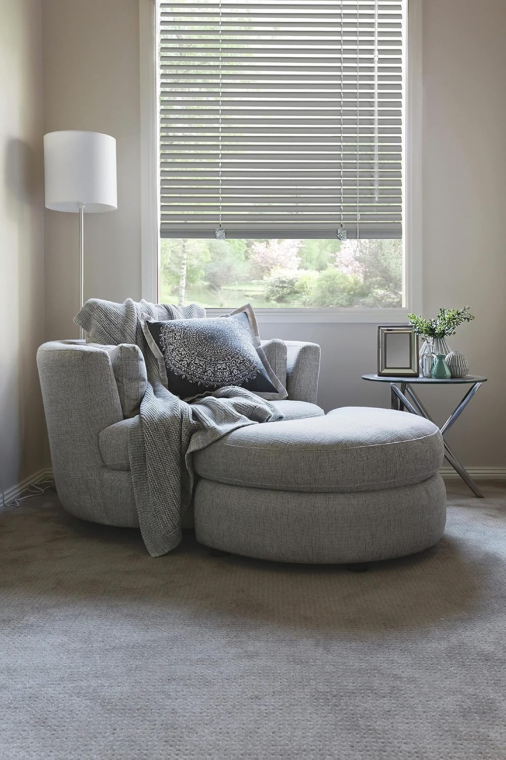 Deco Company Alu-Jalousie ohne Bohren, Zum Klemmen, Inkl. Klemmträgern, Sichtschutz, Lichtschutz, Bl