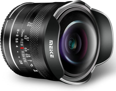 Meike 7,5 mm f2.8 Ultra-Weitwinkel-Objektiv für spiegellose Sony E Mount A6400 A5000 A5100 A6000 A61