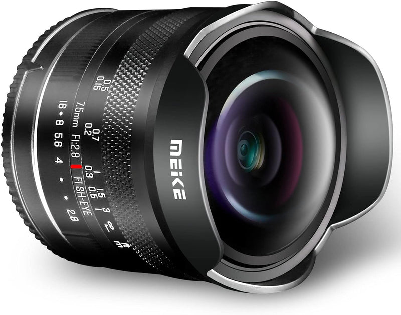 Meike 7,5 mm f2.8 Ultra-Weitwinkel-Objektiv für spiegellose Sony E Mount A6400 A5000 A5100 A6000 A61