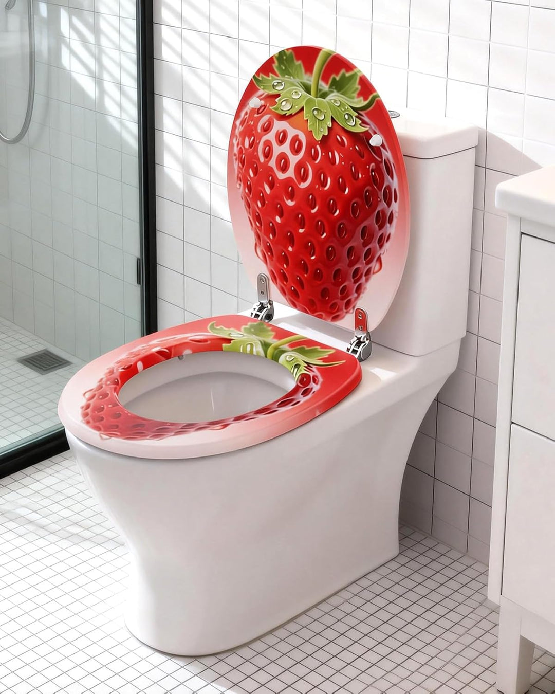 Ribelli WC Sitz mit Absenkautomatik, Toilettendeckel O-Form in Viele Motiven, Klodeckel Einfache Mon