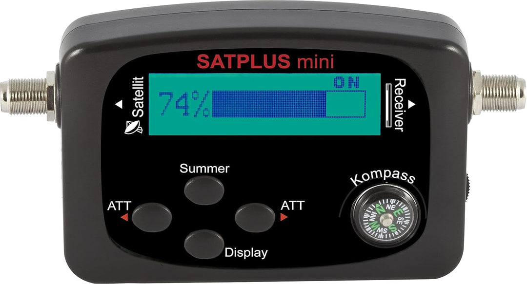 Telestar 5401202 Satplus mini Satfinder (LCD Display, Kompass, Dämpfungseinstellung, akustisches Sig