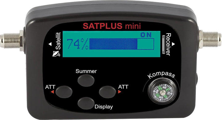 Telestar 5401202 Satplus mini Satfinder (LCD Display, Kompass, Dämpfungseinstellung, akustisches Sig