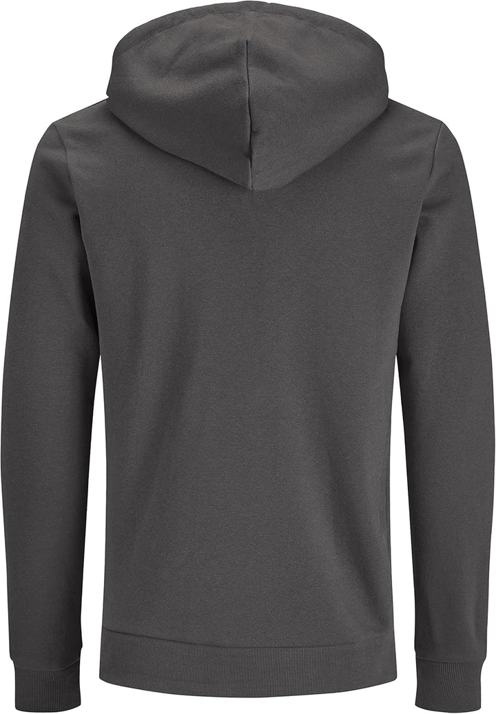 JACK & JONES Male Kapuzenpullover Logo Kapuzenpullover XS Asphalt/Print White, XS Asphalt/Print Whit