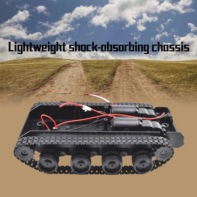 Tank Chassis, Smart Robot Car Tank Chassis Kit, Leichtes stossdämpftes Kunststoff Tankchassis DIY Ki